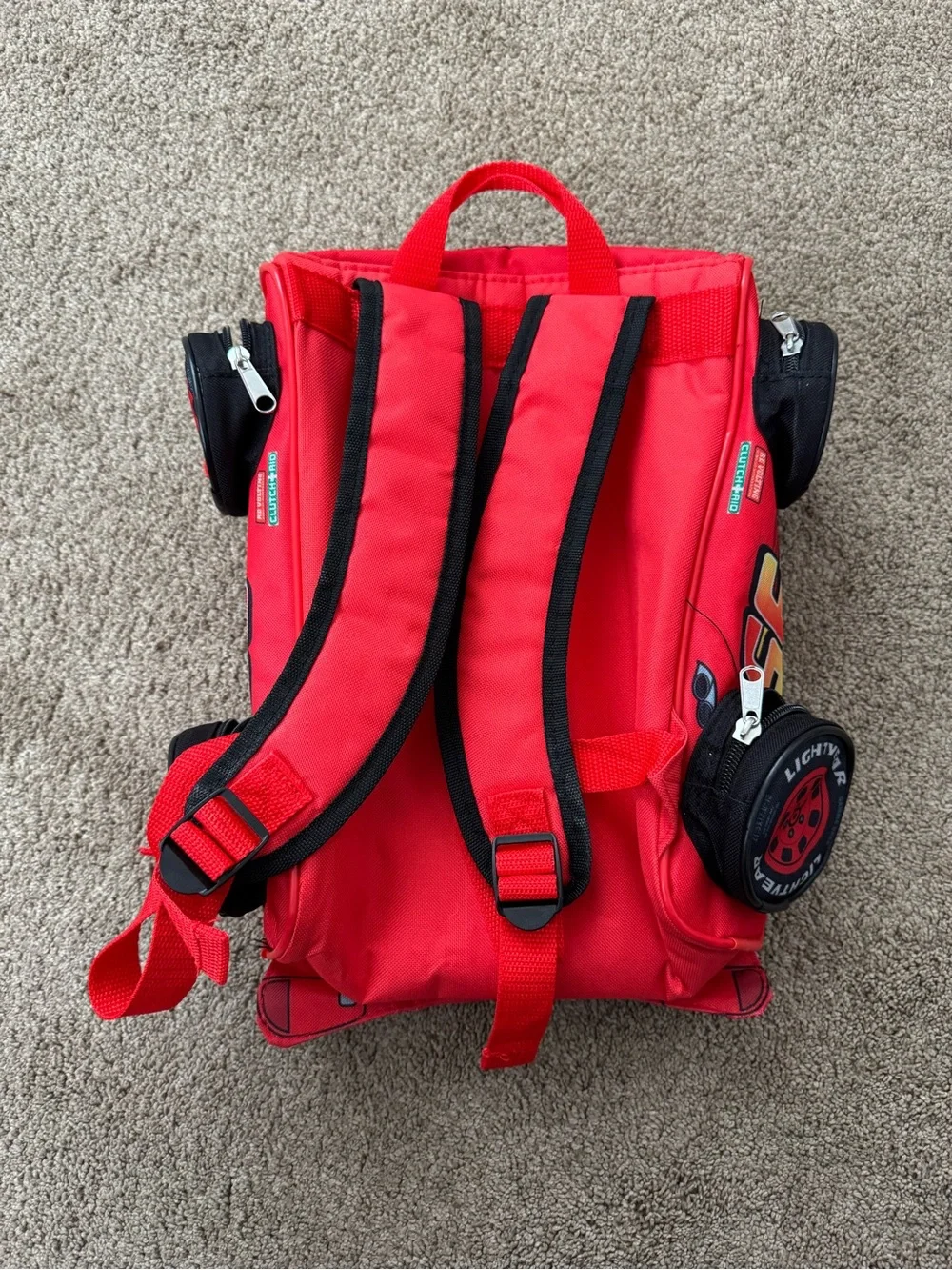 Rust-eze Lightning McQueen Red Backpack - Picture 3 of 4